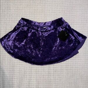 NWT Girls Bloch Purple Velvet Ballet Skirt - Size 6x/7